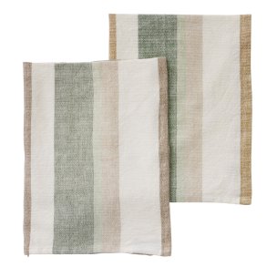 Bungalow stribede bomuldsviskestykker 