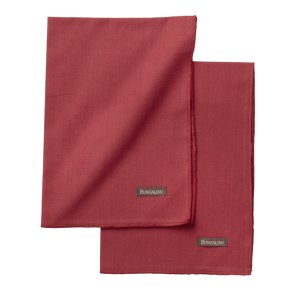 Bungalow viskestykker i bomuld og hr i ruby 