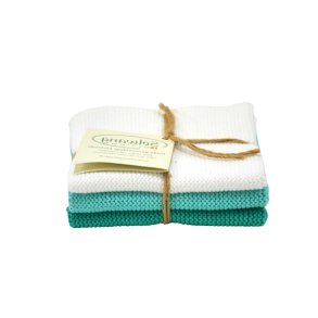 Solwang Design karklude i hvid , aqua og turkisgrn 