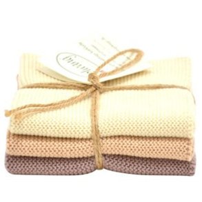 Solwang Design kologiske karklude i natur, lys og mrk nougat 