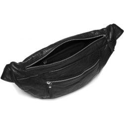  Depeche stor bumbag i bldt sort skind