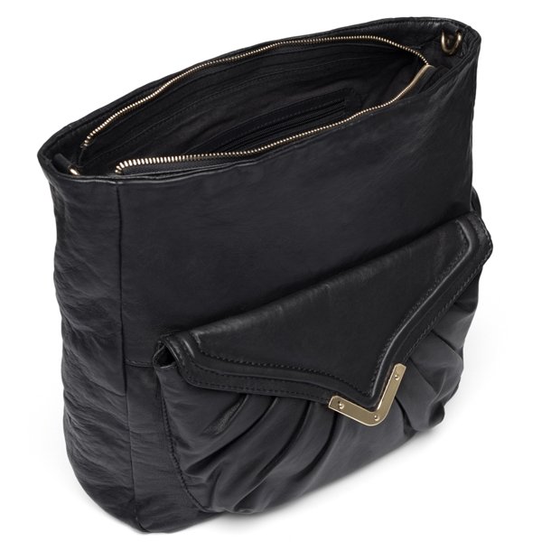 Depeche shoppertaske i bldt skind 