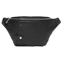 Depeche sort bumbag i skind 