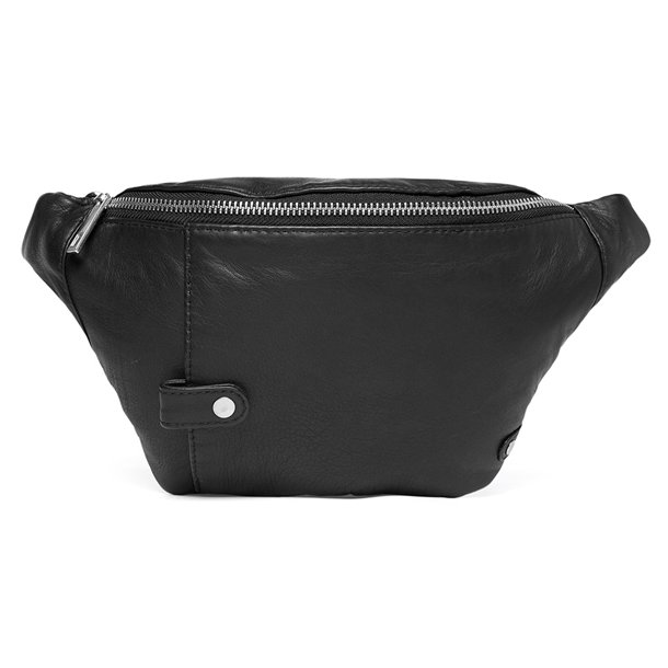 Depeche sort bumbag i skind 