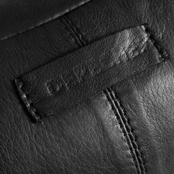 Depeche sort bumbag i skind 