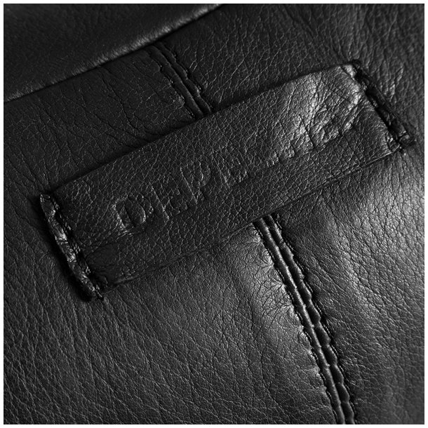 Depeche sort bumbag i skind 