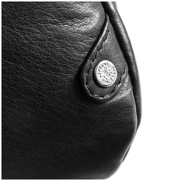 Depeche sort bumbag i skind 