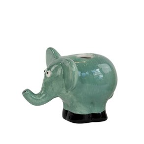 Speedtsberg elefant vase i gr�n keramik