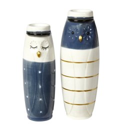 Speedtsberg bl og hvid studenter vase