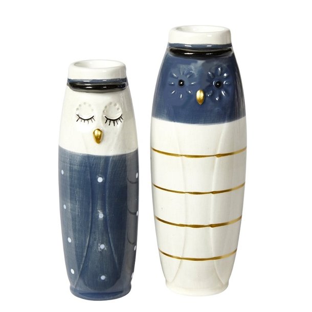 Speedtsberg bl og hvid studenter vase