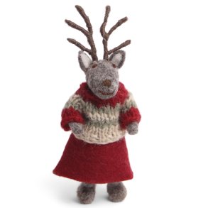 n Gry & Sif rensdyr pige i sweater og nederdel