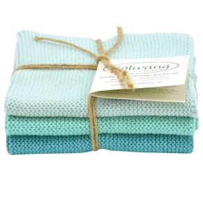 Solwang Design kologiske karklude i lys petrol kombi