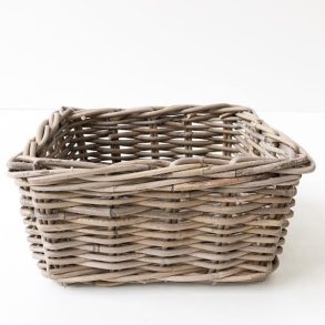 Aafod lille gr� rattan kurv