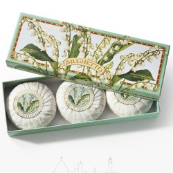 Fiorentino gaveske med 3 stk vegetabilske sber med liljekonval 