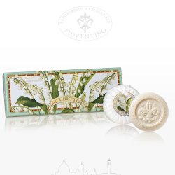 Fiorentino gaveske med 3 stk vegetabilske sber med liljekonval 