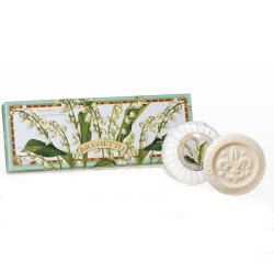 Fiorentino gaveske med 3 stk vegetabilske sber med liljekonval 