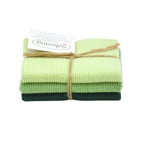 Solwang Design kologisk mrk og stvet grnne karklude 