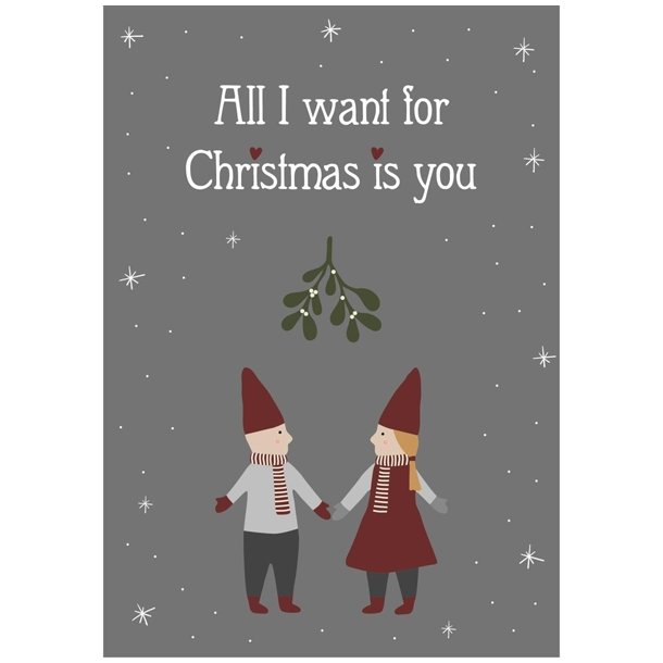 Ib Laursen metalskilt - All I want for Christmas is you