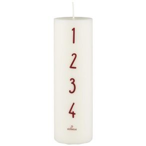 Ib Laursen stillenat adventslys med r�de tal 1-4 