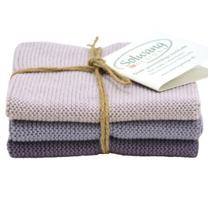 Solwang Design kologisk stvet lilla kombi karklude 