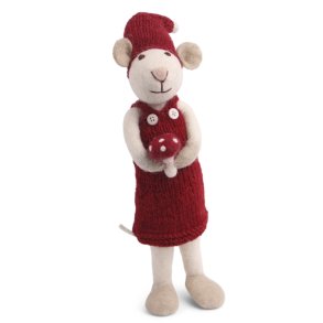 n Gry & Sif stor hvid muse pige i strikket kjole