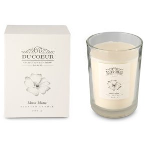 Du Coeur soya voks duftlys med Musc Blanc duft.