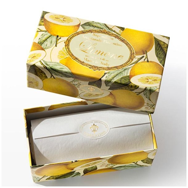 Saponificio Artigianale Fiorentino gaveske med 6 stk citronsber