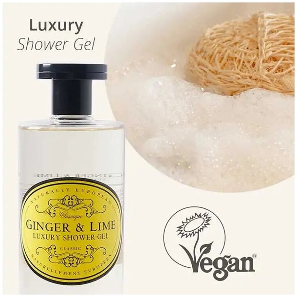 Naturally european showergel med ginger og lime 