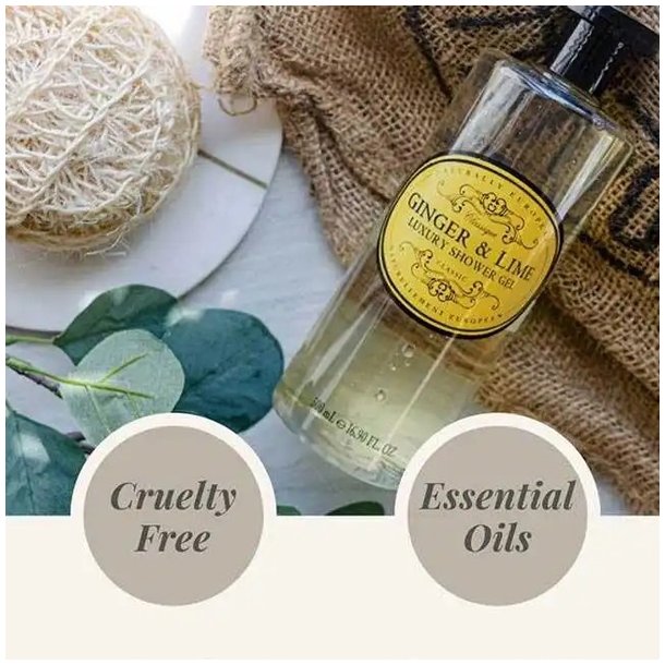 Naturally european showergel med ginger og lime 