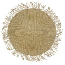 Bungalow rund dkkeserviet i natur med frynser