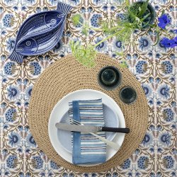 Bungalow rund dkkeserviet i natur