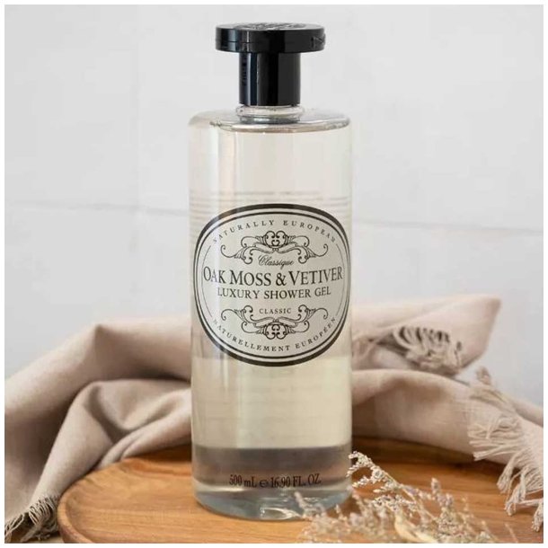 Naturally European showergel med oakmoss og vetiver duft