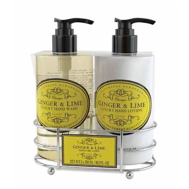 Naturally european håndsæbe og creme med ginger og lime duft  