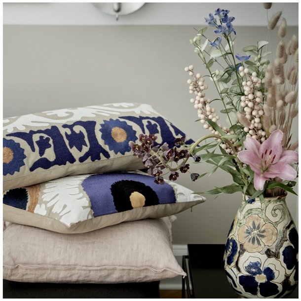 Bungalow tribal needle art Jari Indigo pudebetrk i sknne farver