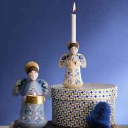 Bungalow lysholder engel Marigold Sky Blue