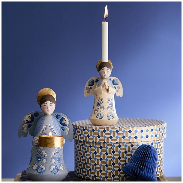 Bungalow lysholder engel Marigold Sky Blue