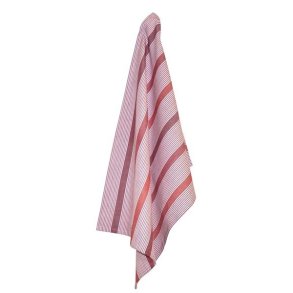  Solwang Design kologisk rdt og hvidt viskestykke 