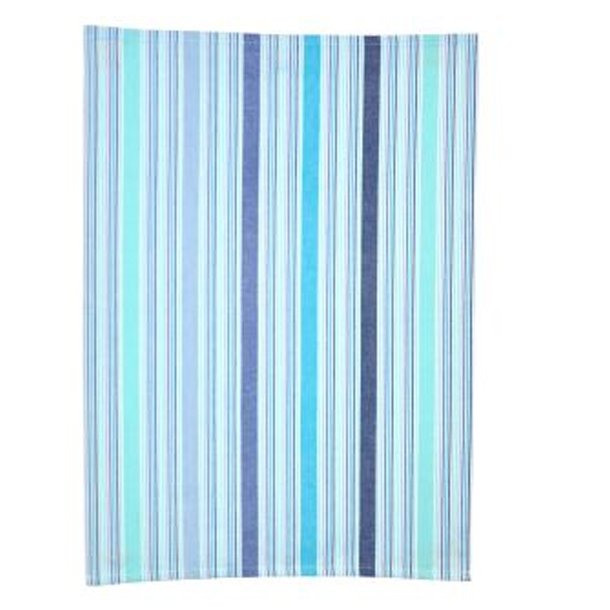 Solwang Design kologisk aqua, bl og hvid viskestykke 