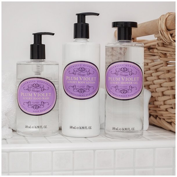 Naturally european luksus h�nds�be med blomme og viol duft